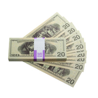 Harriet Tubman $20 Prop Money Full Print Stack