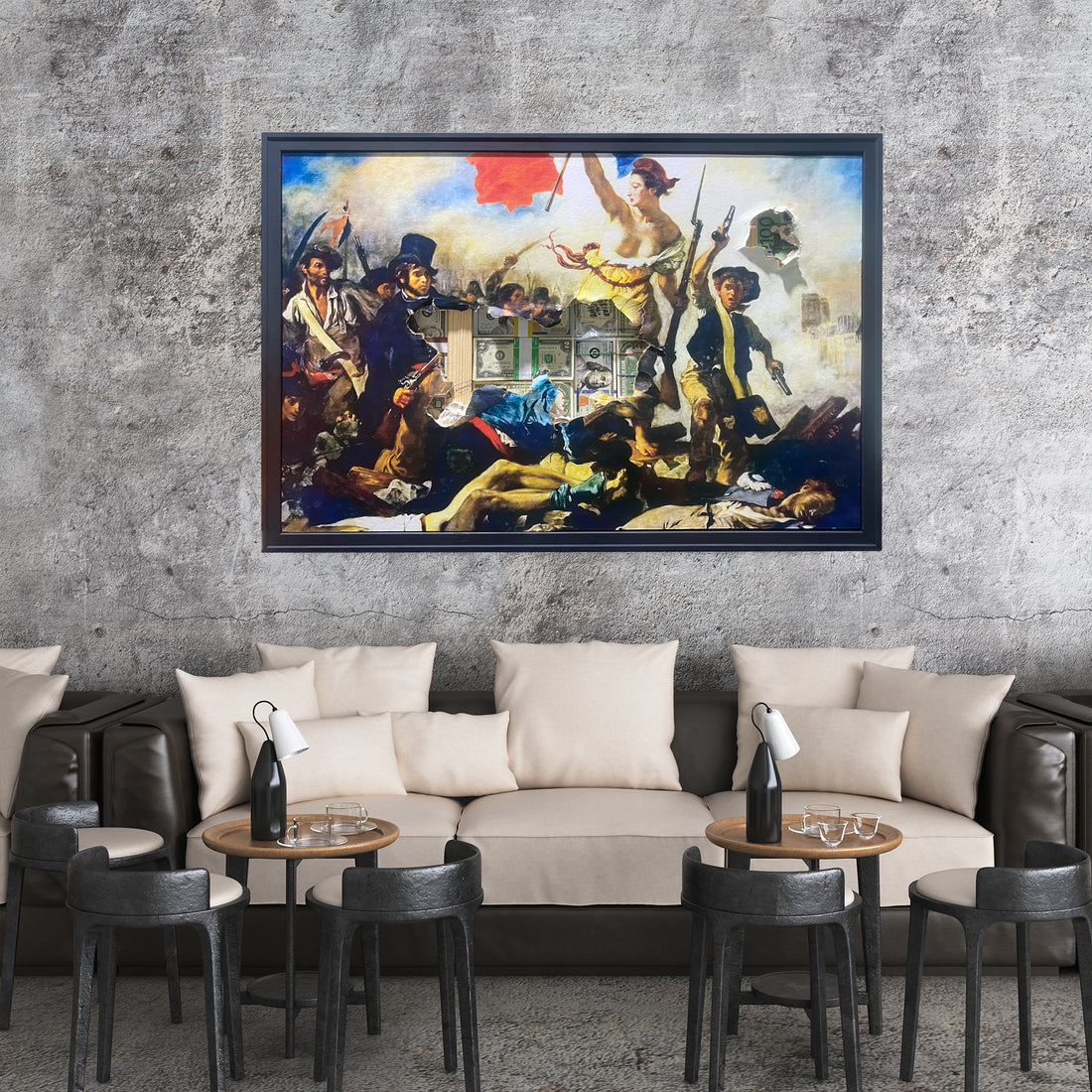 Money Breakthrough with Liberty Leading the People Painting