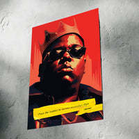 biggie smalls red art poster