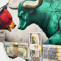 bear vs bull decal art
