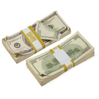 Aged Full Print Prop Money - Mixed Series, $100,000