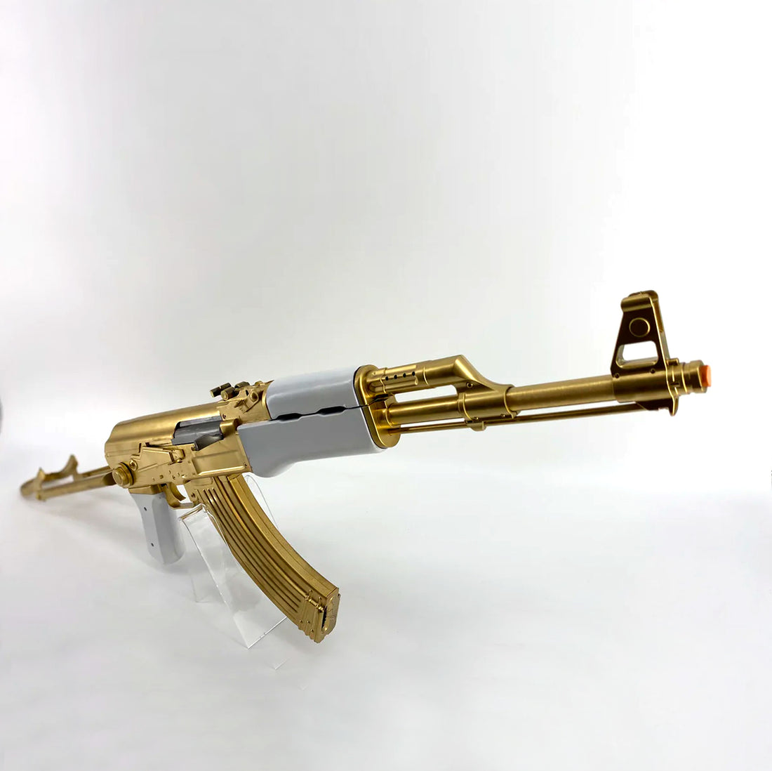 AK-47 Gold Pearl Grips Folding Stock Joker Rifle Prop