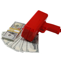 red money gun for party and content creator