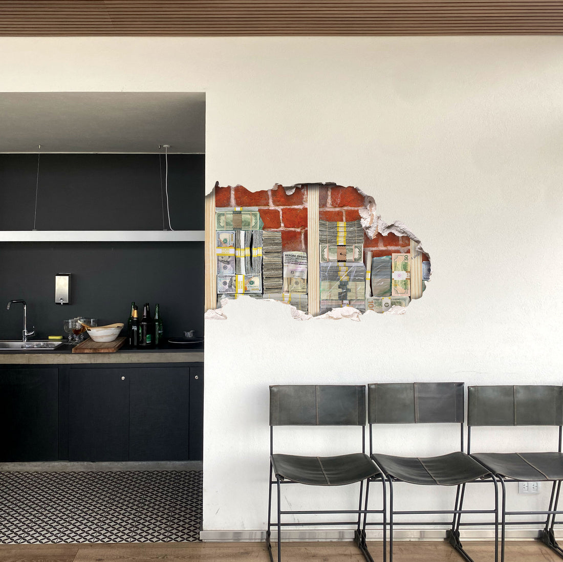 The House is the Safe - Money Stack Narco Wall