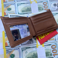 PULP FICTION BAD MOTHER F**KER EMBROIDERED BROWN LEATHER WALLET OFFICIAL