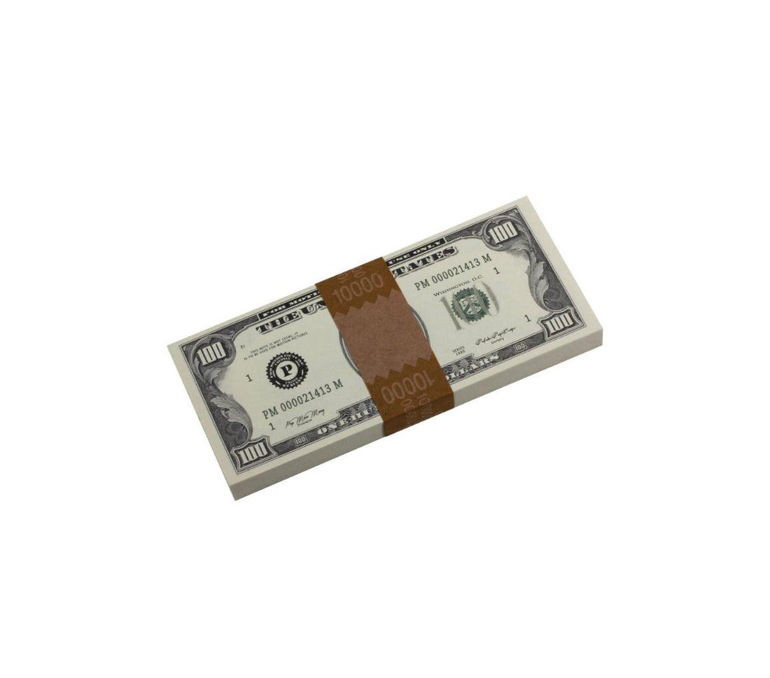 1980s Style $100,000 Prop Money - Blank Fillers - casanarco
