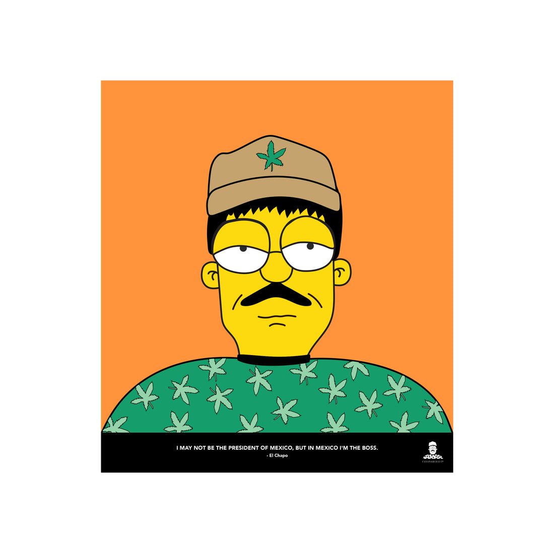 El Chapo Simpson Metal Print
