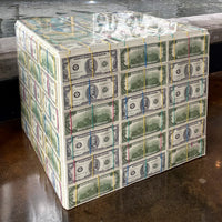 million dollar money table miami vice style using 1980s prop money stacks