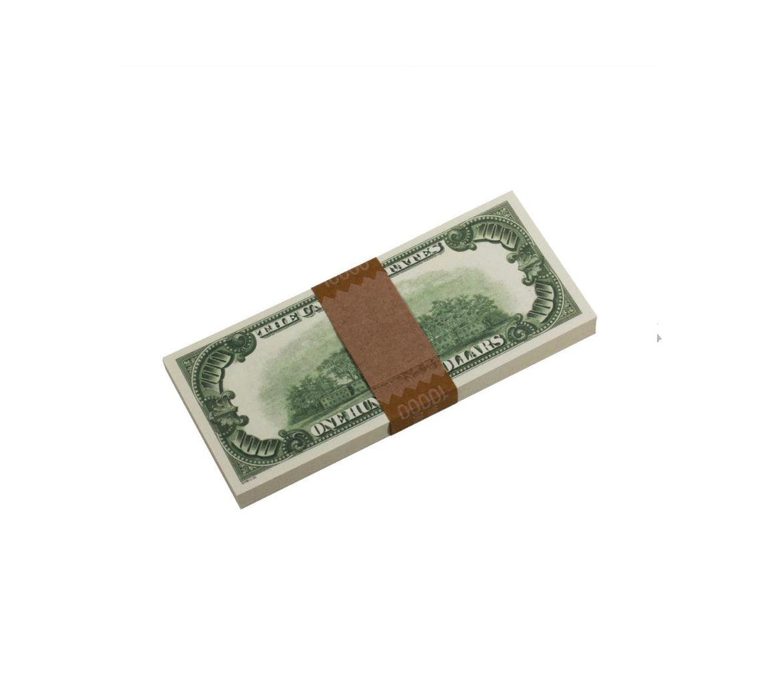1980s Style $100,000 Prop Money - Blank Fillers - casanarco