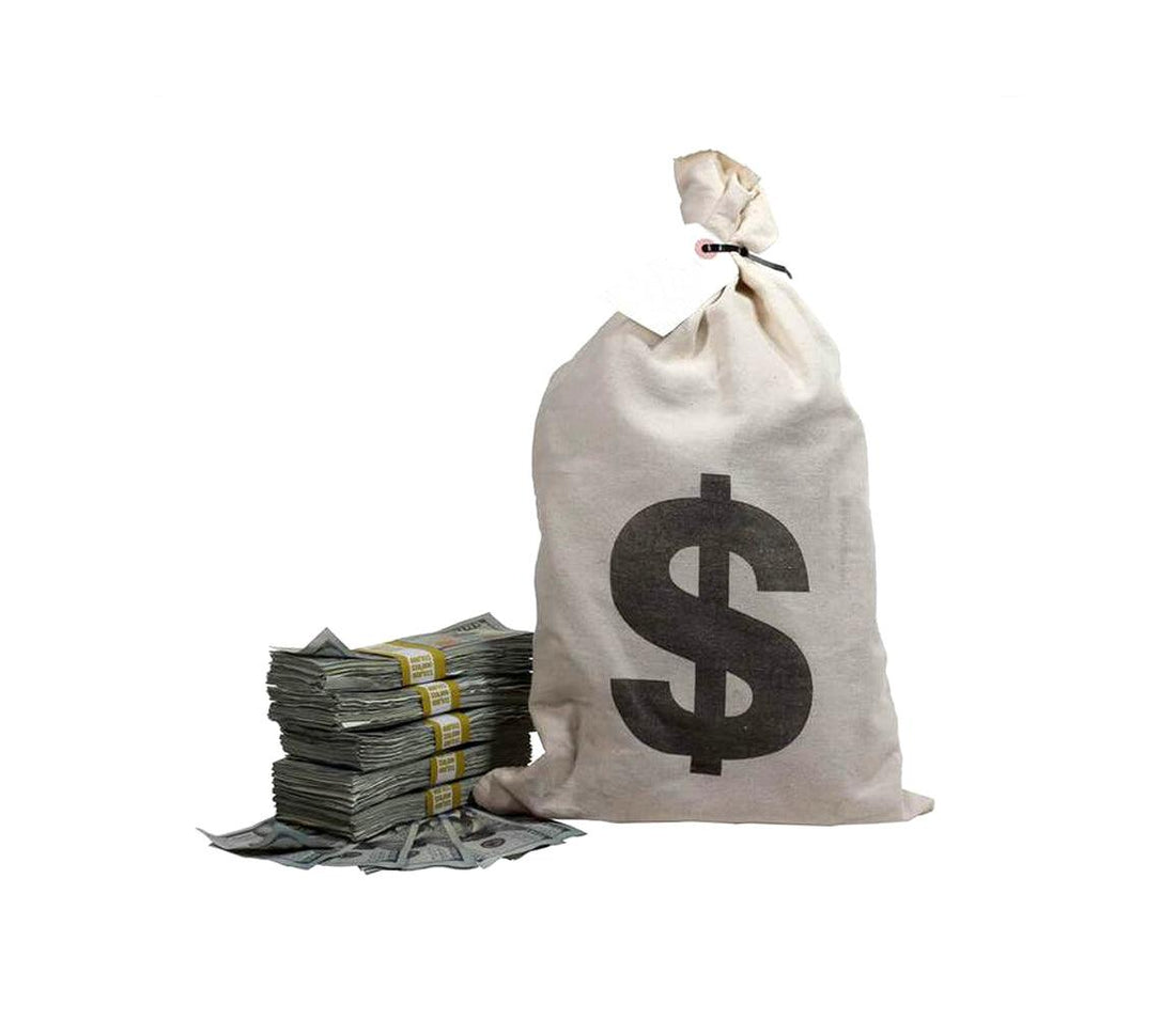 $50,000 Vintage Look Money With Money Bag - Blank Fillers - casanarco