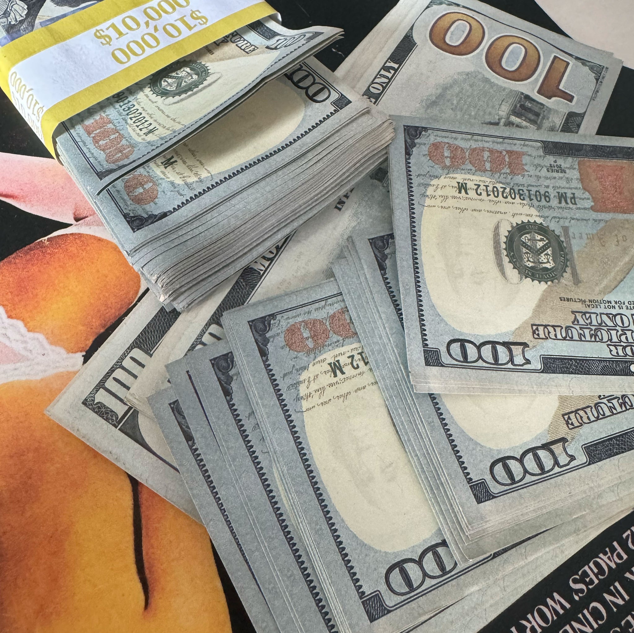 $10,000, Aged Prop Money Stack- Full Print – casanarco