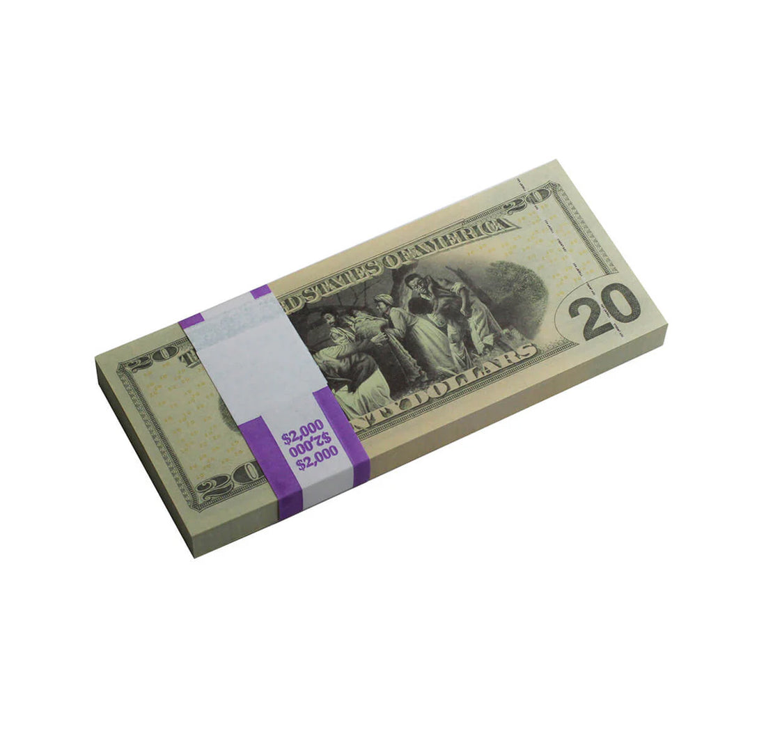 Harriet Tubman $20 Prop Money Full Print Stack
