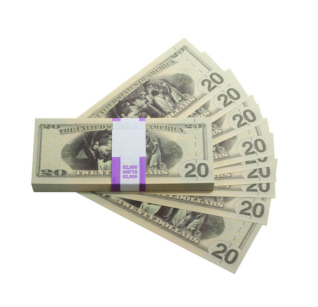 Harriet Tubman $20 Prop Money Full Print Stack