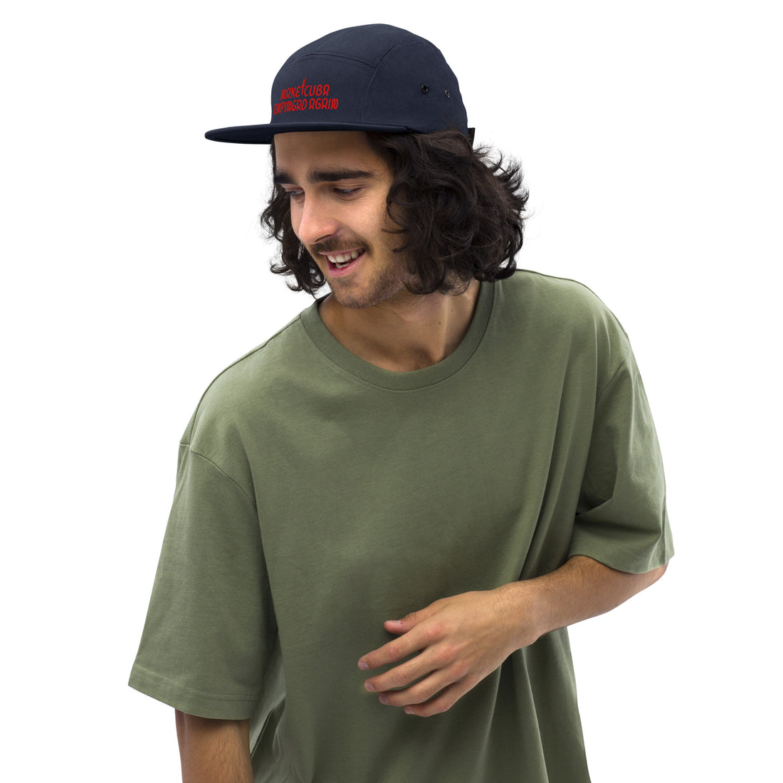 Make Cuba Empingao Again Tropicana Five Panel Cap Embroidered