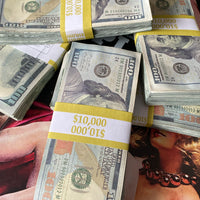 $50,000 Vintage Look Money With Money Bag - Blank Fillers