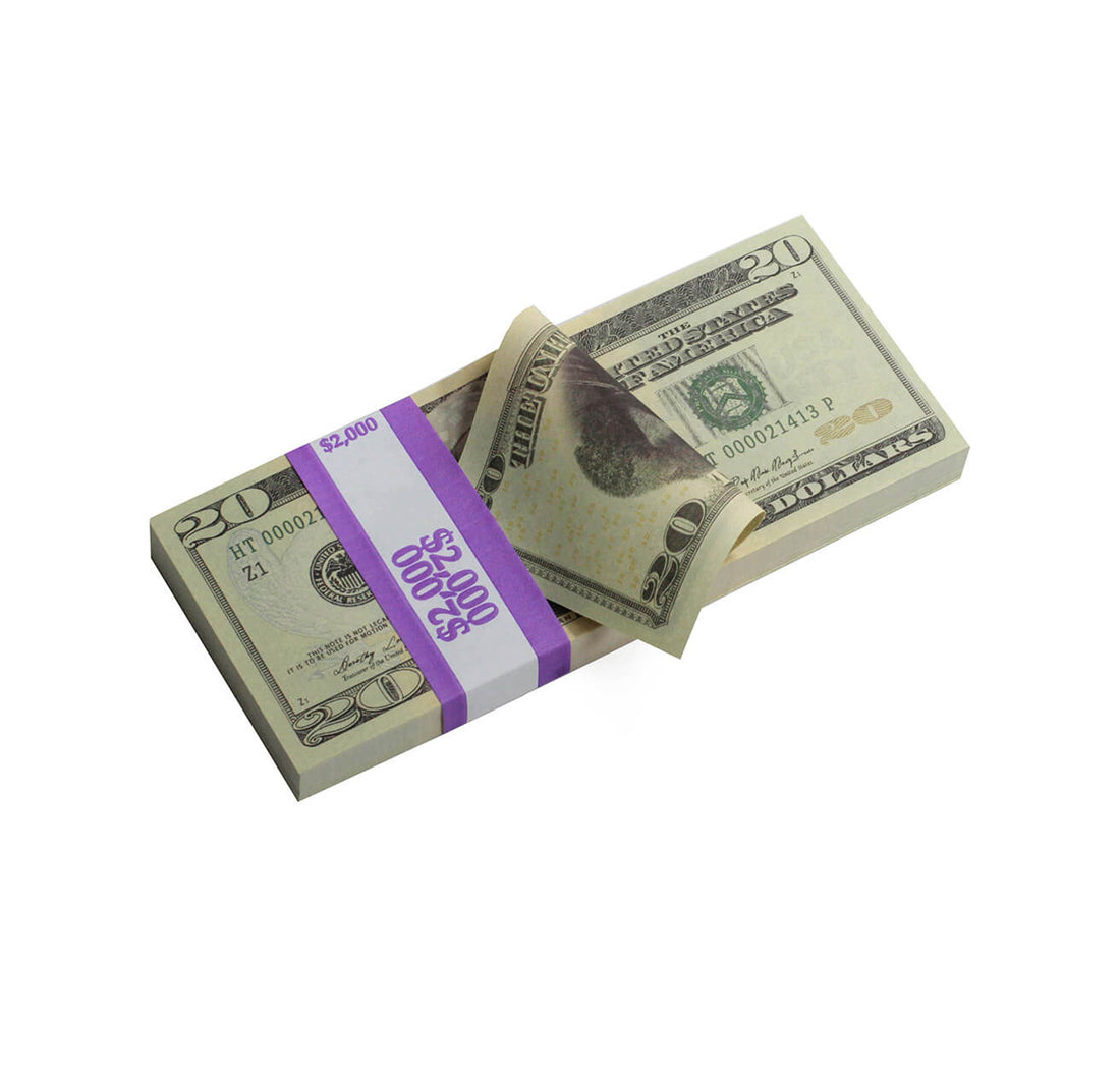 Harriet Tubman $20 Prop Money Full Print Stack