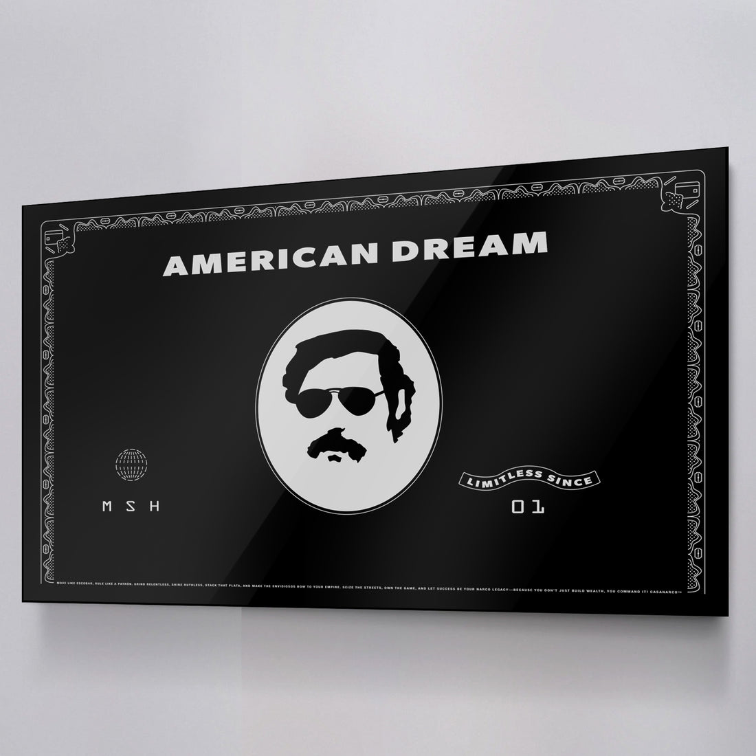 American Express Black Card Unlimited Metal Art