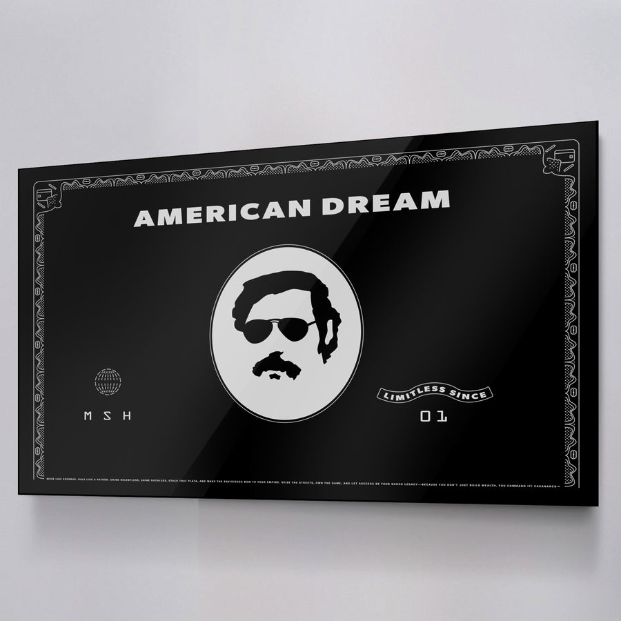 American Express Black Card Unlimited Metal Art