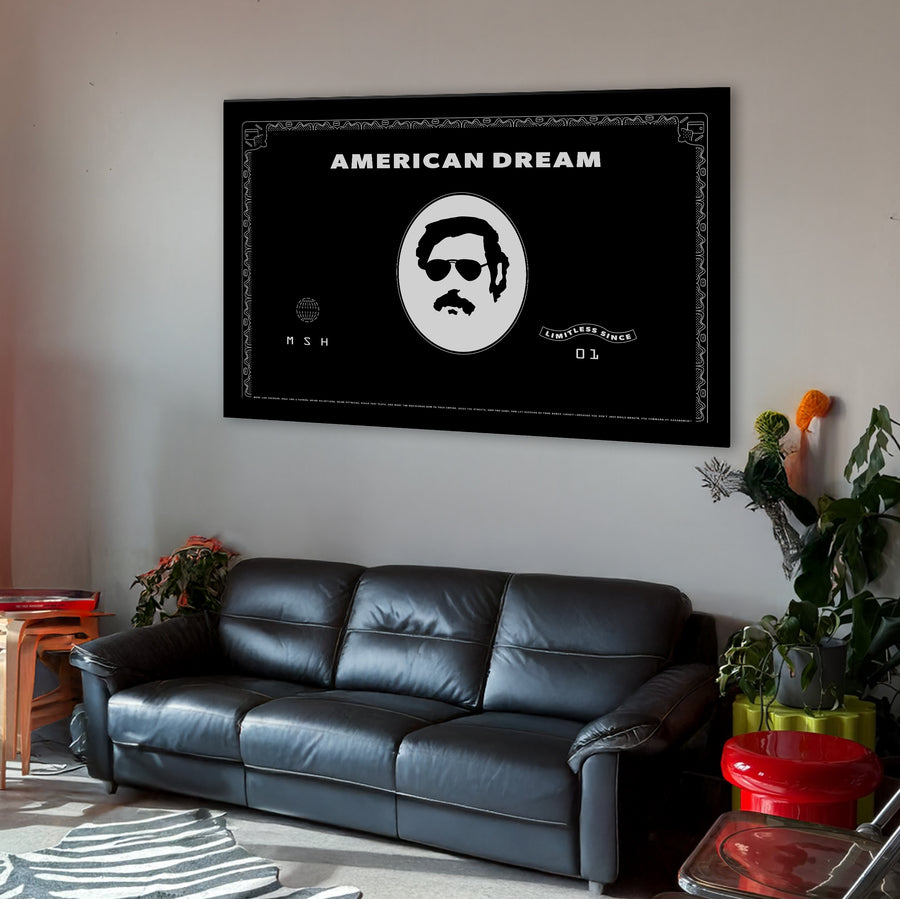 American Express Black Card Unlimited Metal Art