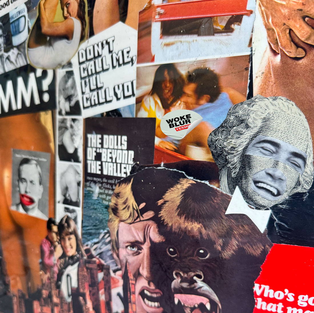 High Class Hustler Cube Playboy Collage Cocktail Table