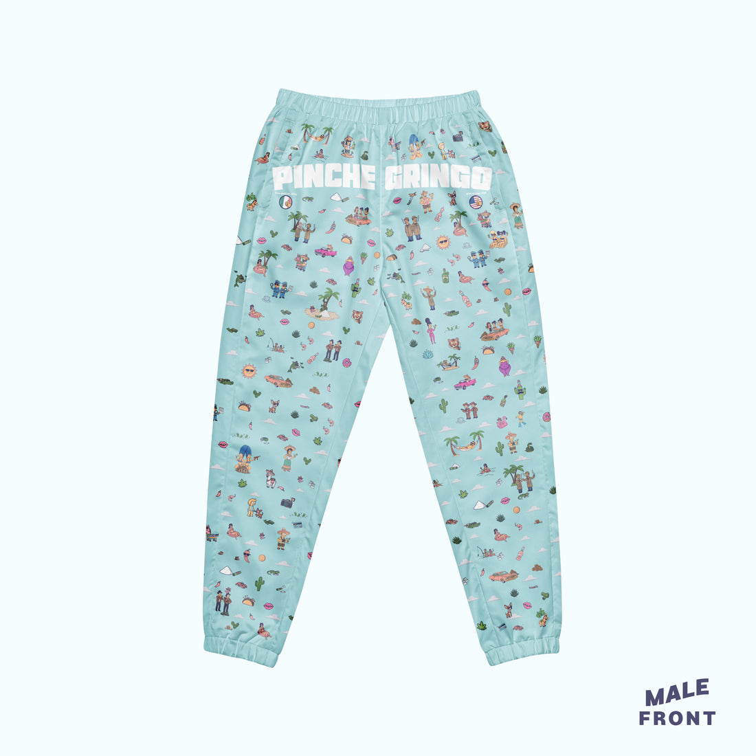 Pinche Gringo Narco Track Pants Sky Blue Edition