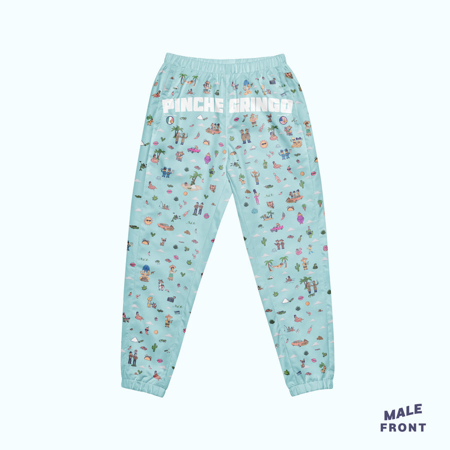 Pinche Gringo Narco Track Pants Sky Blue Edition