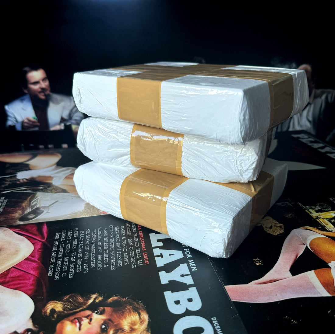 Three sealed display bricks for film and photo