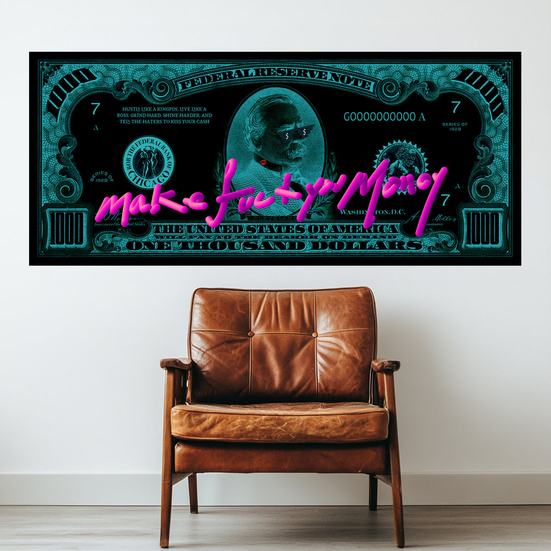 Thousand Dollar Bill FU Money Poster