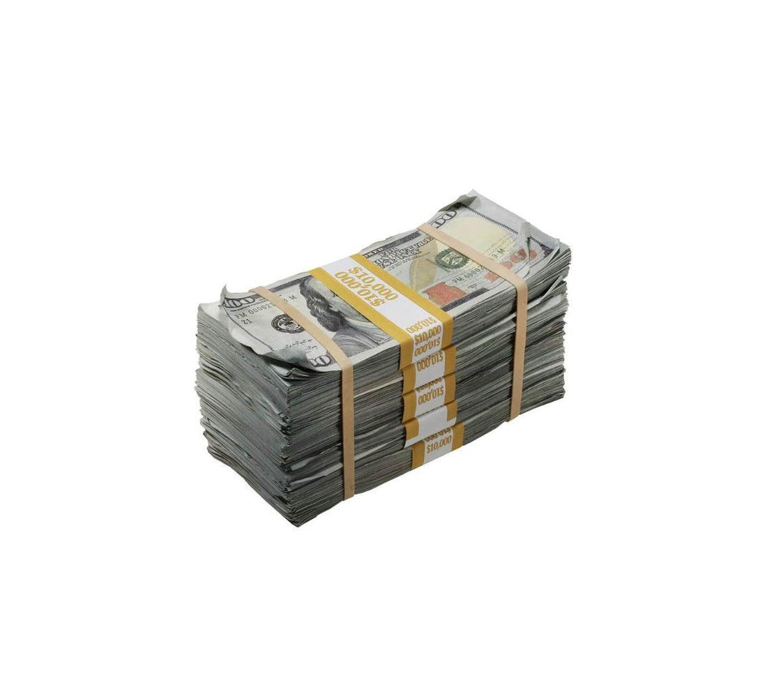 $50,000 Vintage Look Money With Money Bag - Full Print – casanarco